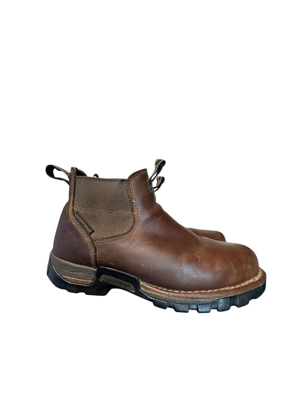 Georgia Boot Eagle One Waterproof Chelsea Work Boot Brown Steel Toe Men 10 Used